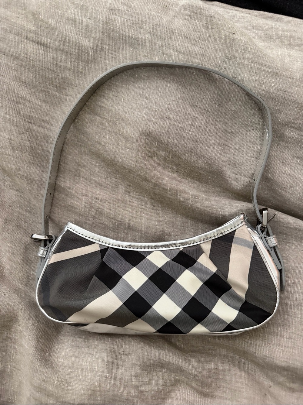 Burberry Gray Plaid Shoulder Bag - Women's Designer-Inspired Purse